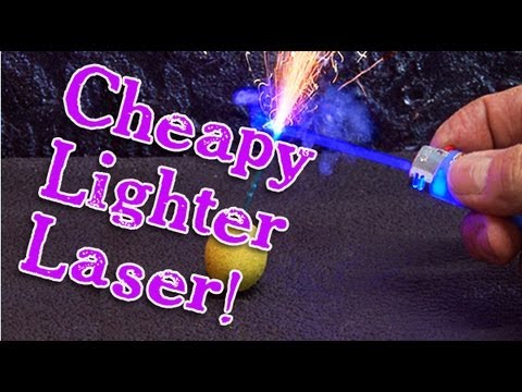 Amazing Lasers! - Cheapy Lighter Laser Burner!