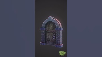 Stylized Door #3dgamedevelopment #gameready #blender3d #marmosettoolbag #zbrush #substance_painter