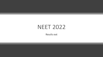 neet 2022 results out | How to Check.
