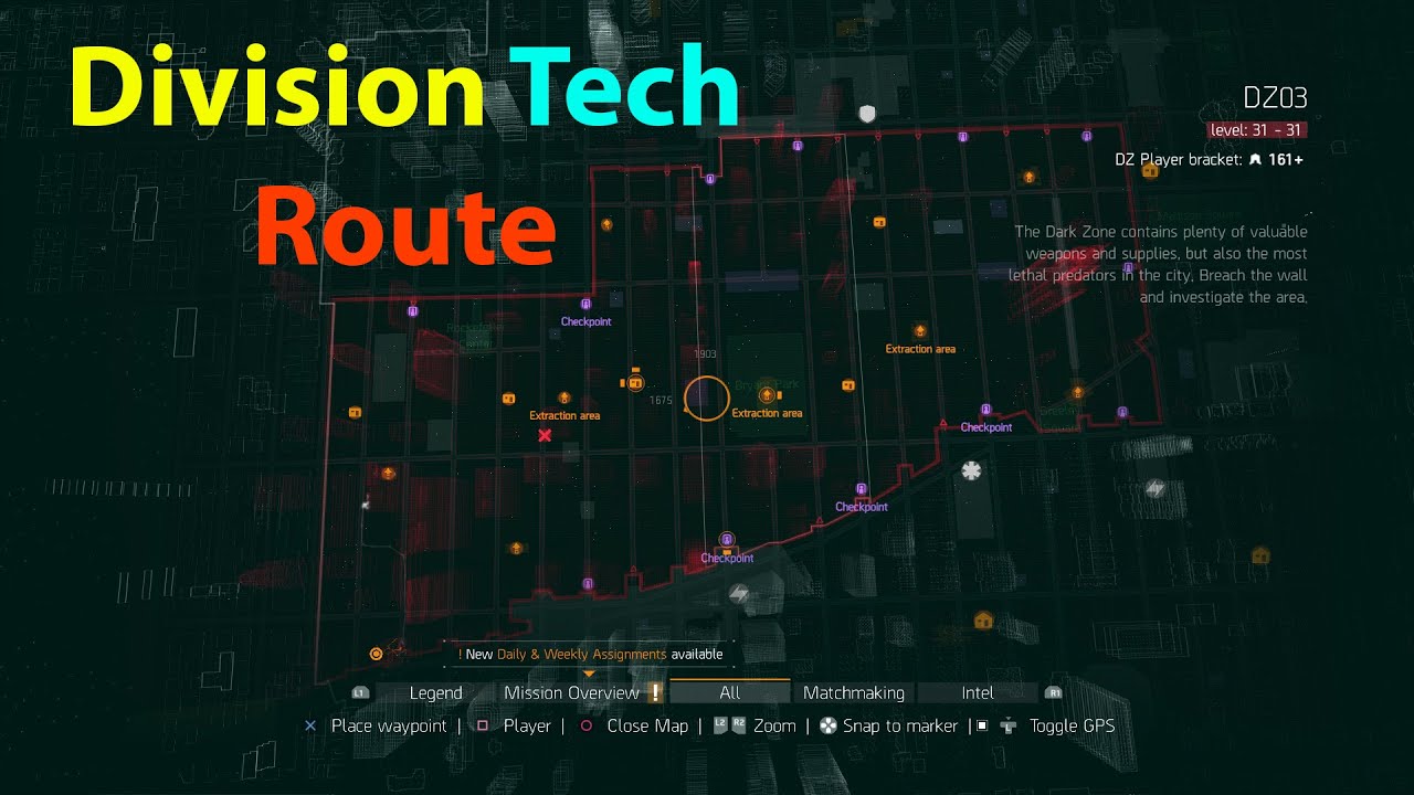 Tom Clancy's The Division DZ My Best Division Tech Farm Route