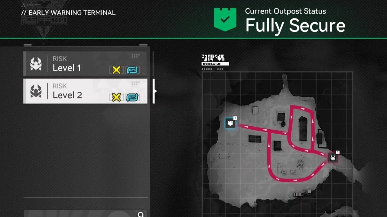 Successful Level 2 Auto Defense Early Warning Terminal Fully Secure Arknights Endfield 