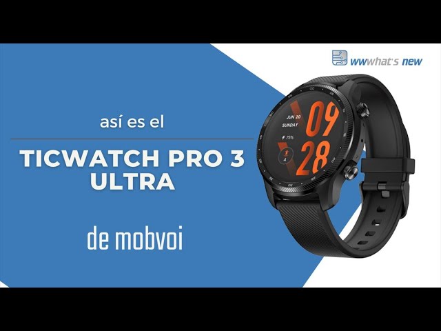  TicWatch Pro 3 Ultra GPS Smartwatch Qualcomm SDW4100 y Mobvoi  Sistema de procesador dual Wear OS Smart Watch para hombres, oxígeno en  sangre, IHB AFib, detección de fatiga, evaluación de 3