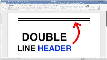 How To Create Double Line Header In Word
