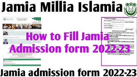 How to fill Jamia application form 2022! Jamia फार्म कैसे fill करे! Jamia application form PhD 2022