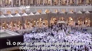 Tekvir Suresi Kabe imamı Sudais Türkçe Altyazılı Mealli