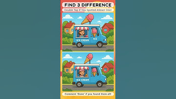 Find 3 Difference #brainteaser #findthedifference #puzzle #99CantFindIt #Shorts #youtubeshorts