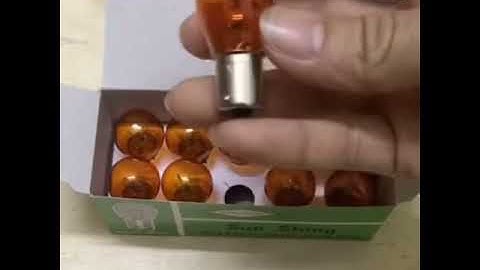 Hộp 10 Bóng Đèn Xi Nhan Ô Tô Chân Cài 12V 21W hoặc 24V 21W Màu Vàng (Một Tóc)