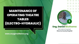 Webinar: Maintenance of Operating Theatre Tables