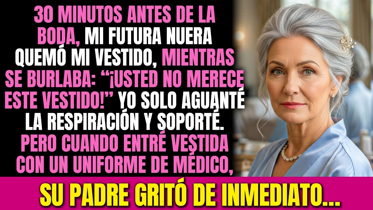 Mi nuera quemó mi vestido, ¡pero cuando entré vestida con un uniforme de doctora,...