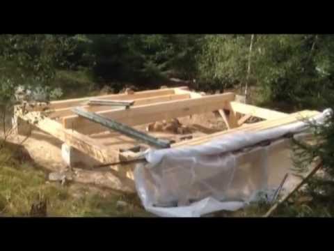 Grundkonstruktion på betonpiller. youtube