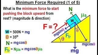 Physics: Viewer's Request: Mechanics #2: Inclined Plane - Min. Force Required (1 of 5) Start Pushing