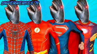 स्पाइडर मैन एक्स वॉरियर्स नेरफ गन्स बेबी शार्क और सुपरहीरो + और कहानियां | संकलन नेरफ़ गन्स मूवी