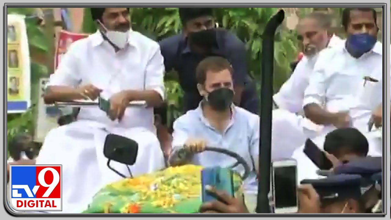 Kerala poll showdown: Rahul Gandhi leads tractor rally
