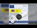 EVqiaoyi Type2 V2L Adapter with Schuko Socket OneButton PowerOff and Voltage Display Discharge Plug