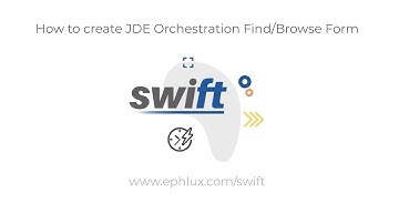 How to create JDE Orchestration Find Browse Form