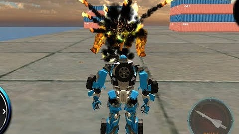 US Police Flying Robot Car : Flying Car Games #2 Android Gameplay HD