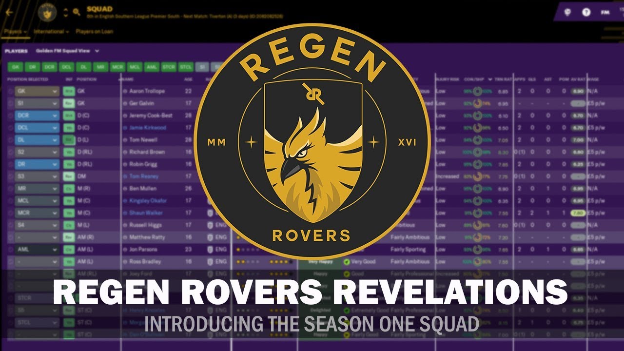 Regen Rovers Revelations #2 - Introducing the Squad for Season 1  | Football Manager 2019
