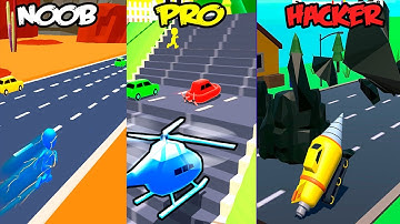 Shape Shifting in NOOB vs PRO vs HACKER 🚁Super transport from Hacker! (Part 3)