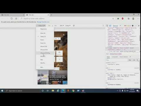 How open Microsoft Edge Web Browser as Developer Responsive Mode | Responsive Mode Edge Web Browser