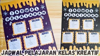 Cara Membuat Jadwal Pelajaran Kreatif || Dekorasi Kelas Kreatif || Hiasan Kelas Estetik
