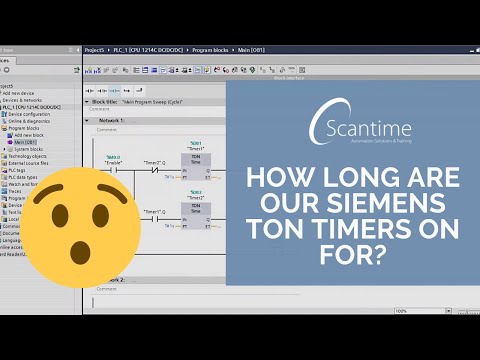 Siemens TIA Portal: How Long are the Timers ON for?
