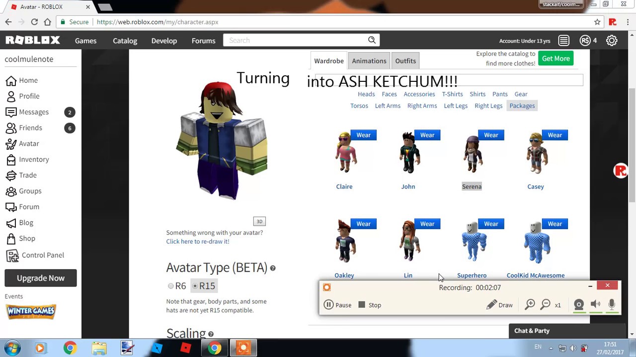 Turning Into Ash Ketchum Roblox Dressup - 