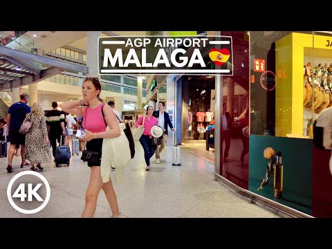 Barcelona, Spain | Málaga Spain Airport (AGP) | Airport Walk 4K