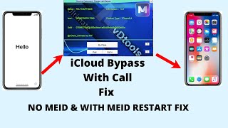 Icloud Bypass With Call Fix Tool For Iphonesmeid And No Meid Supported.