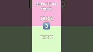 Count 0-10 in French FAST 🚀 #shorts #french