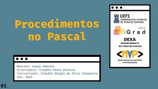 Procedimentos no Pascal - Aula 12