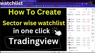 Create Sector Wise Watchlist In Tradingview How To Create Sector Wise Watchlist In Tradingview