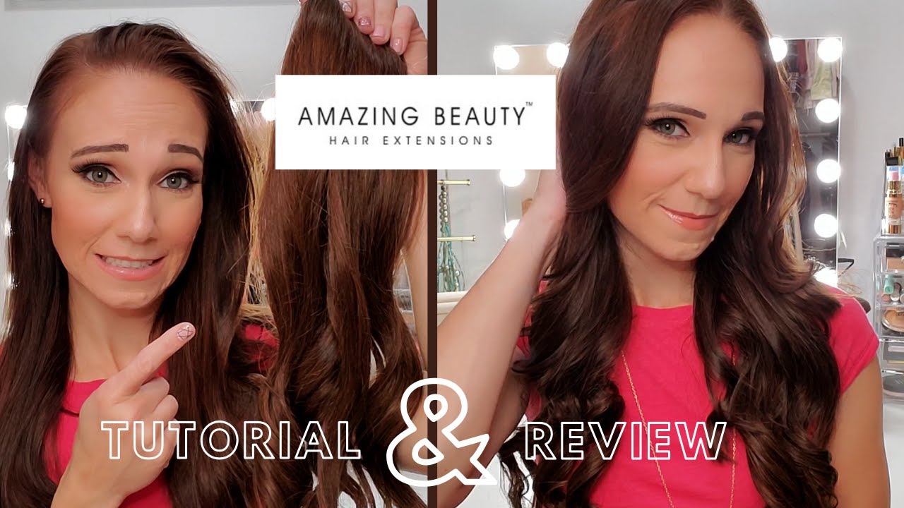 Halo Hair Extension Tutorial! Amazing Beauty Hair Extension Review YouTube