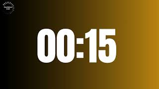 15 Seconds Countdown Timer (in Black & Gold Background)