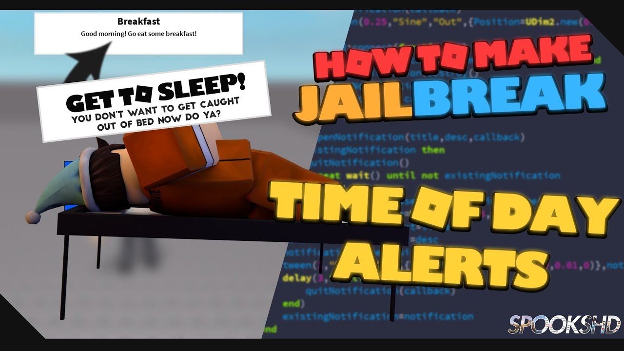 How To Make Jailbreak Time Of Day Alerts Roblox Youtube - it is time for the stare down in roblox jailbreak