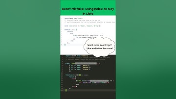 React Mistake: Using Index as Key in Lists