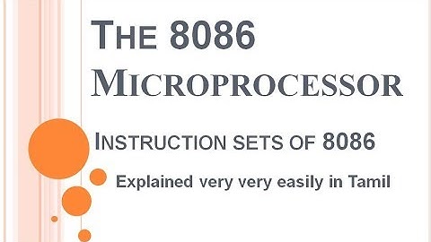 Instruction sets of 8086 Introduction