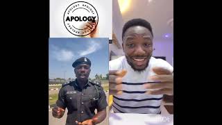 Verydarkman apologises to the Nigerian Police force for wearing a uniform similar to theirs