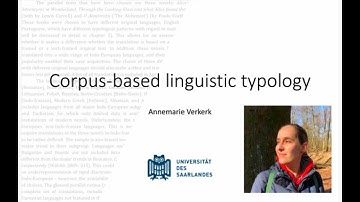 Corpus-based linguistic typology