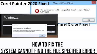 The System Cannot find the File Specified Error l Missing .msi Corel Painter l CorelDraw 2020 Fixed