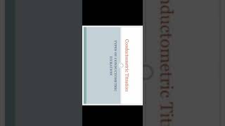 Conductometric Titration and its types