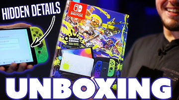 Unboxing Splatoon 3 Nintendo Switch OLED | (Hidden Details)