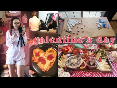 Hosting a Cozy Galentine’s Day Party (diy heart pizzas, cupcake decorating, candle craft, + more!)