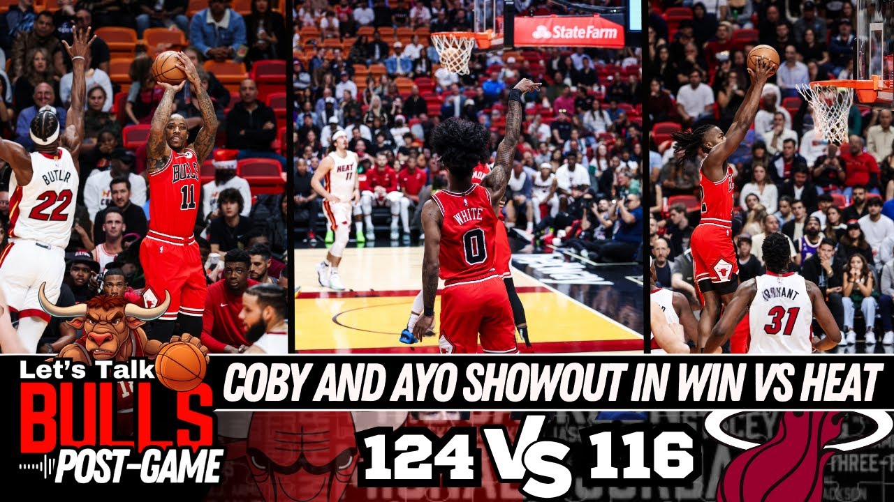 Chicago Bulls Rally Behind Coby White To Beat The Miami Heat - YouTube