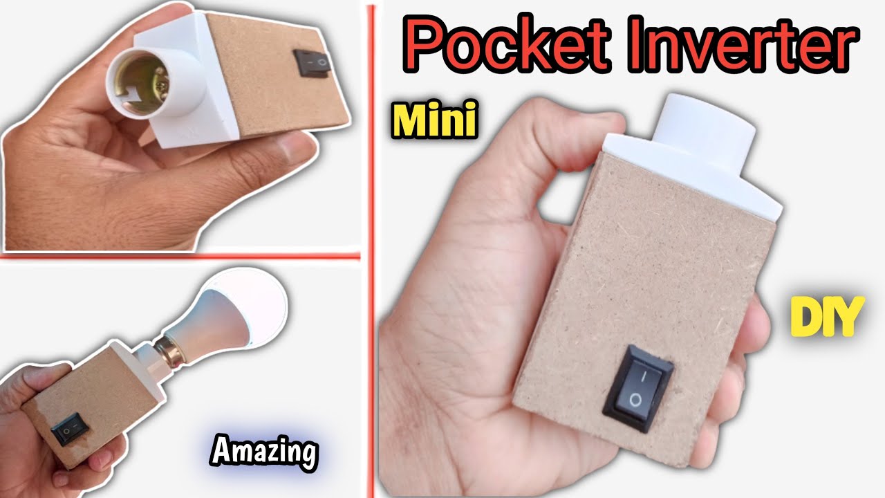 Pocket Size Rechargeable Inverter | How to Make Mini Inverter At Home ...