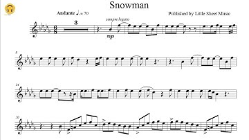 Snowman by Sia (Flute Solo with Piano Accompaniment/Sheets)