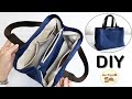 DIY Tote Bag with Divider | Multi-pockets inside