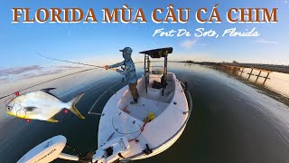 FLORIDA MÙA CÂU CÁ CHIM  Pompano fishing in Fort De Soto, Florida