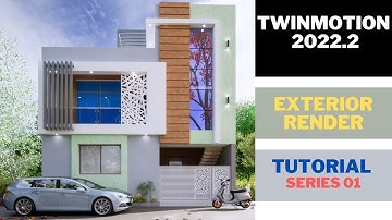 TWINMOTION 2022.2 - Exterior Render [ Path Tracing ] Tutorial - Step By Step | Rendering Tutorial 01