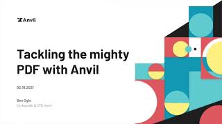 Tackling the Mighty PDF with Anvil