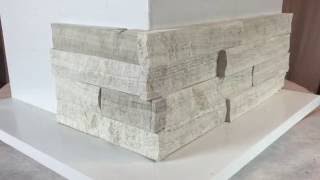 White Birch Ledgestone Corner
